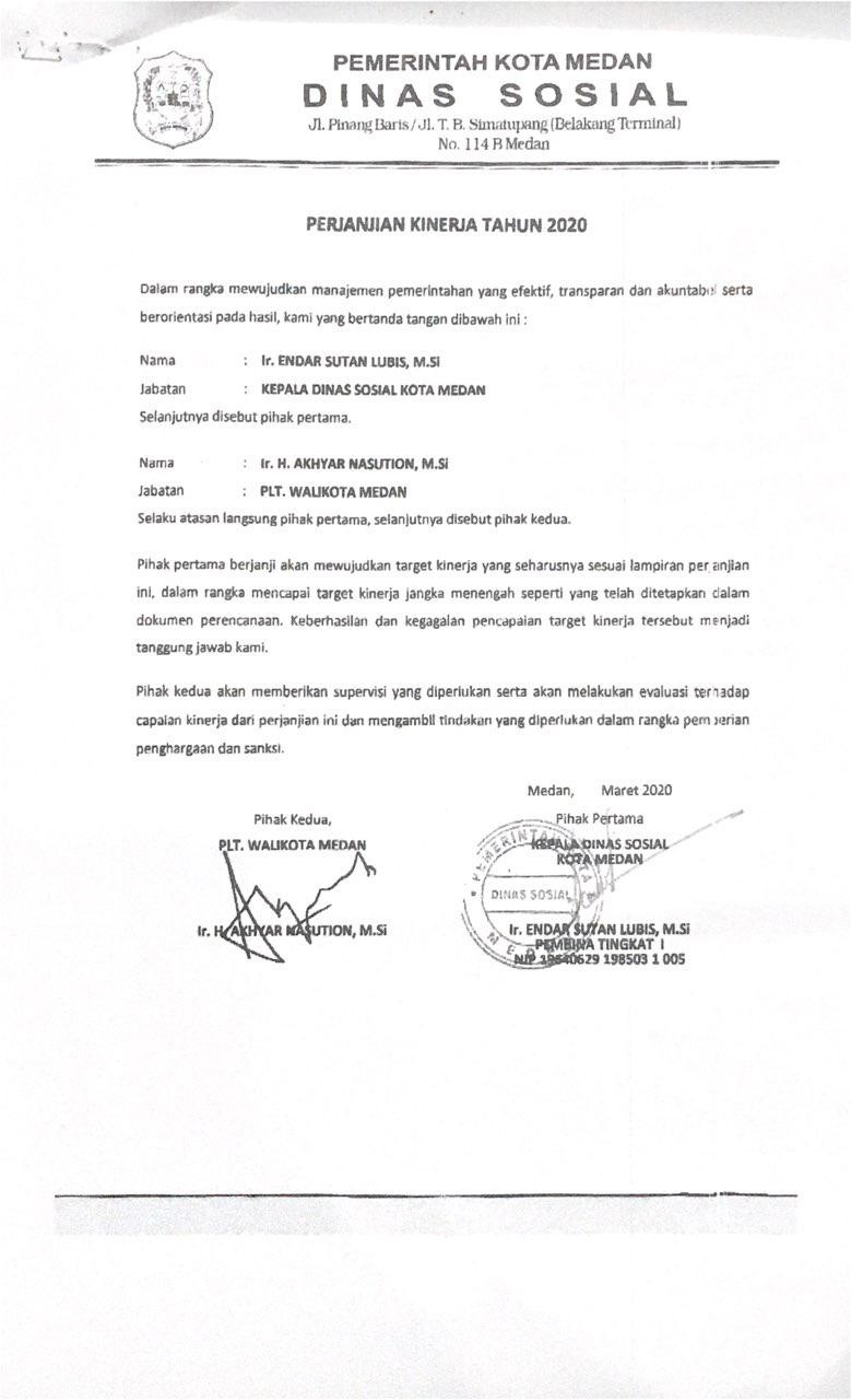 PERJANJIAN KINERJA Dinas PUTR Kabupaten HSS